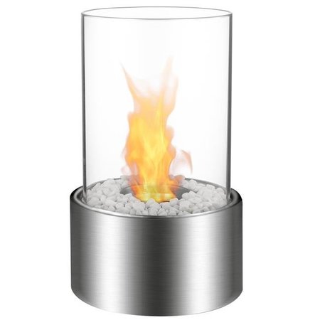 REGAL FLAME Regal Flame ET7001SS Eden Ventless Tabletop Portable Bio Ethanol Fireplace in Stainless Steel ET7001SS